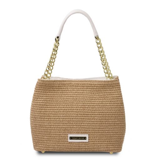 TL Bag - Borsa secchiello effetto paglia