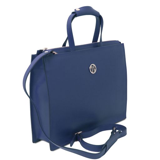 Palermo - Borsa da lavoro in pelle Saffiano da donna 3 scomparti